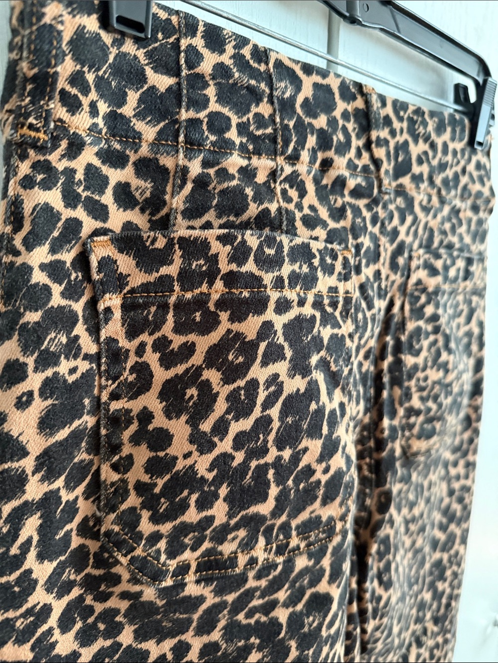 Anthropologie MAEVE The Colette Full-Length Wide-Leg Jeans Leopard Print Sz 28P - Picture 12 of 16